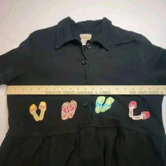 Vtg Bobbie Brooks Maxi Dress Womens XL Embroidered Sandals Short Sleeve - Picture 12 of 16